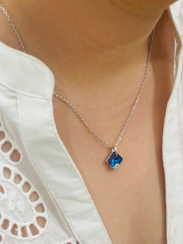 925 Silver Blue Chain